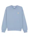 Maison Kitsuné Fox Head-patch Sweatshirt In Blue