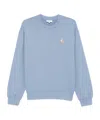 Maison Kitsuné Fox Head-patch Sweatshirt In Blue