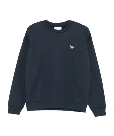 MAISON KITSUNÉ FOX-EMBROIDERED COTTON SWEATSHIRT