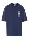 Maison Kitsuné Dressed Fox Oversize T-shirt-shirt Clothing In Blue