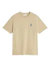 Maison Kitsuné Crew Neck Short Sleeve Relaxed Fit T-shirt In Gold