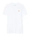 Maison Kitsuné Baby Fox Cotton Polo Shirt In White