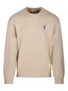 Maison Kitsuné Relaxed Fit Crewneck Sweatshirt In Neutral