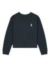 Maison Kitsuné Fox-embroidered Sweatshirt In Green