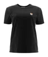 Maison Kitsuné T-shirt With Fox Patch In Black