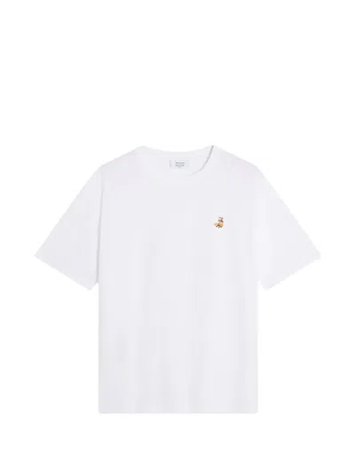 Maison Kitsuné Embroidered T-shirt In White