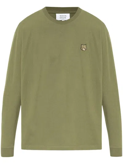 Maison Kitsuné Green Bold Fox Head Comfort Long Sleeve T-shirt