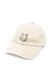Maison Kitsuné Fox Head Baseball Cap In Neutral
