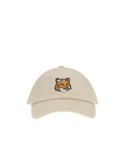 Maison Kitsuné Fox Head Cap In White