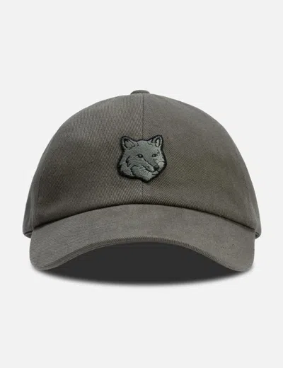 Maison Kitsuné Fox Head Cap In Green