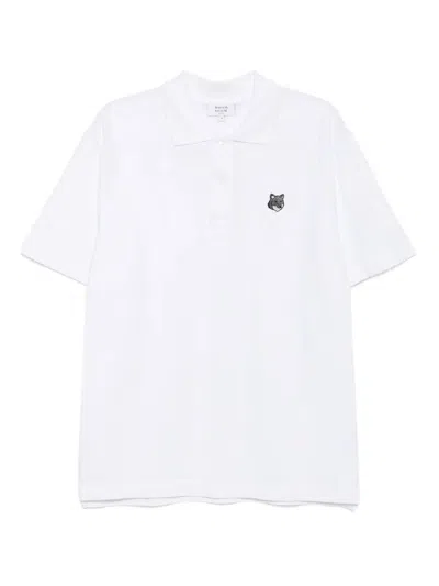 Maison Kitsuné Fox Head Comfort Polo In White