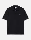 Maison Kitsuné Bold Fox Head Patch Oversize Polo In Black