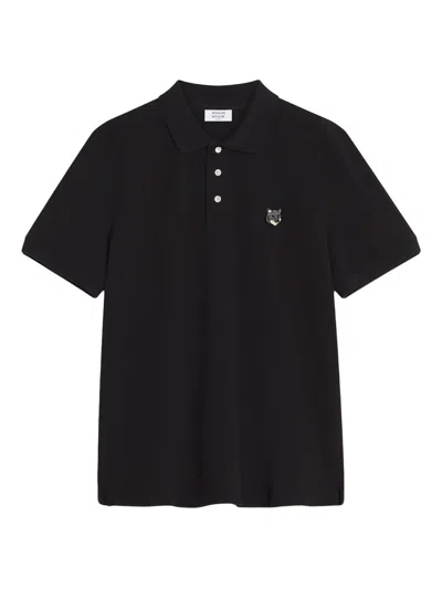 Maison Kitsuné Fox Head Comfort Polo Clothing In Black