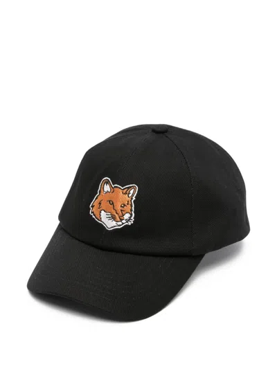 Maison Kitsuné Fox Head Cotton Baseball Cap