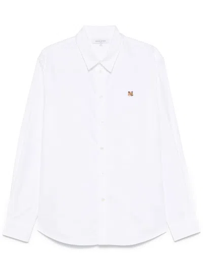 Maison Kitsuné Fox Head Cotton Shirt In White