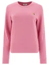 Maison Kitsuné Fox Head Regular Fit Unisex Sweatshirt In Pink