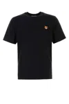 Maison Kitsuné Black Regular T-shirt With Logo Patch
