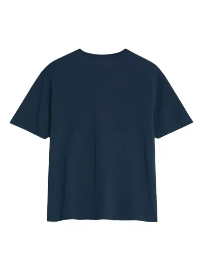 Maison Kitsuné Fox Head Cotton T-shirt In Blue