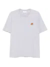 Maison Kitsuné Grey Fox Head Cotton T-shirt In Gray