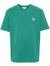 Maison Kitsuné Fox Head Patch Regular Tee Shirt In Green
