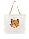 Maison Kitsuné Fox Head Cotton Tote Bag