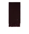 Maison Kitsuné Bold Fox Head Double Face Scarf In Black