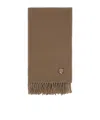 Maison Kitsuné Fox Head Double-sided Scarf In Brown