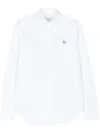Maison Kitsuné Maison Kitsune "mini Fox Head Oxford Shirt" In White
