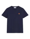 Maison Kitsuné Fox Head Patch Regular T-shirt In Blue