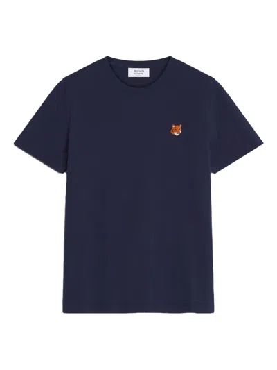 MAISON KITSUNÉ FOX-HEAD EMBROIDERED T-SHIRT