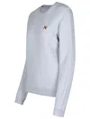 Maison Kitsuné Fox Head Patch Sweatshirt In Grey