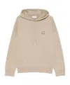 Maison Kitsuné Drawstring Fox-motif Hoodie In Brown