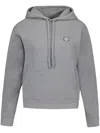 Maison Kitsuné Fox Head Hoodie In Grey