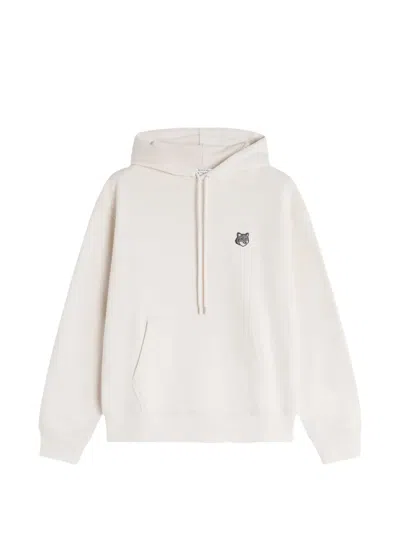 Maison Kitsuné Purple Fox Head Comfort Hoodie In Neutral