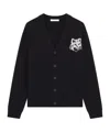 Maison Kitsuné Black Fox Head Cardigan With Buttons Closure In Black
