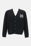 Maison Kitsuné Black Fox Head Cardigan With Buttons Closure In Black
