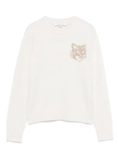 MAISON KITSUNÉ MAISON KITSUNÉ FOX HEAD INTARSIA MERINO JUMPER CLOTHING