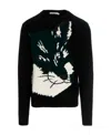 Maison Kitsuné Oversize Fox Head Jacquard Pullover In Black