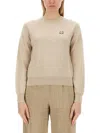 Maison Kitsuné Beige Bold Fox Head Sweater In Beige