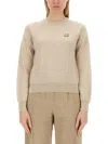 Maison Kitsuné Beige Bold Fox Head Sweater In Beige
