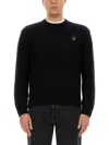 Shop Maison Kitsuné "fox Head" Jersey In Black