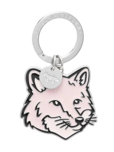 Maison Kitsuné Fox-head Keyring In Metallic