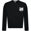 Maison Kitsuné Maison Kitsune Fox Head Intarsia Wool Jumper In Black