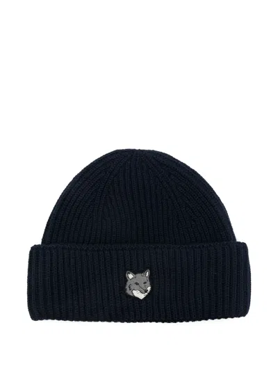 MAISON KITSUNÉ MAISON KITSUNÉ FOX HEAD LARGE BEANIE