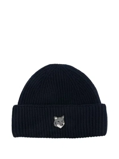 MAISON KITSUNÉ FOX HEAD LARGE BEANIE