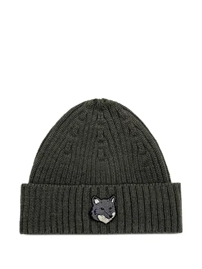 MAISON KITSUNÉ FOX HEAD LARGE BEANIE