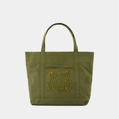 Maison Kitsuné Fox Head Large Shopper Bag - Maison Kitsune - Cotton - Green
