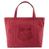 Maison Kitsuné Fox Head Large Shopper Bag In Red