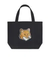 Maison Kitsuné Fox Head Tote Bag - Maison Kitsune - Cotton - Black In Black