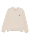 Maison Kitsuné Maison Kitsune' Bold Fox Head Wool Jumper In Neutral